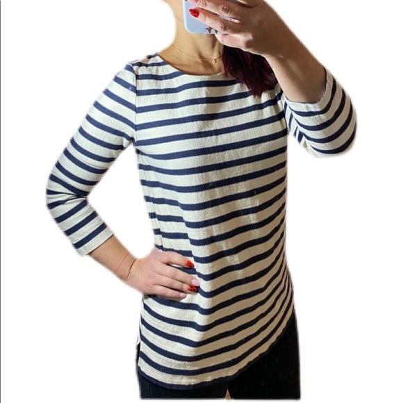 J. Crew Tops - J crew striped long sleeve preppy shirt